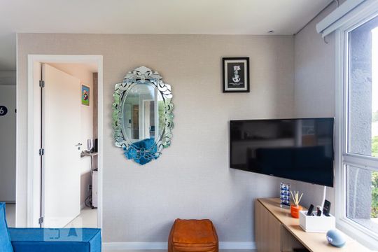 Sala de apartamento à venda com 1 quarto, 37m² em Vila São Francisco, São Paulo