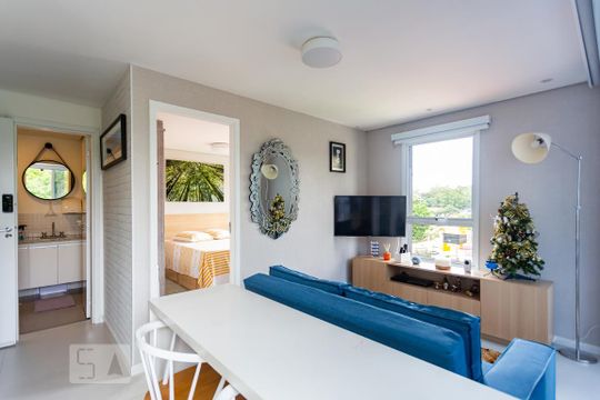 Sala de apartamento à venda com 1 quarto, 37m² em Vila São Francisco, São Paulo
