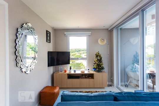 Sala de apartamento à venda com 1 quarto, 37m² em Vila São Francisco, São Paulo