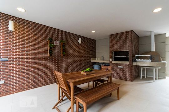 Área comum - Churrasqueira de apartamento para alugar com 1 quarto, 38m² em Liberdade, São Paulo