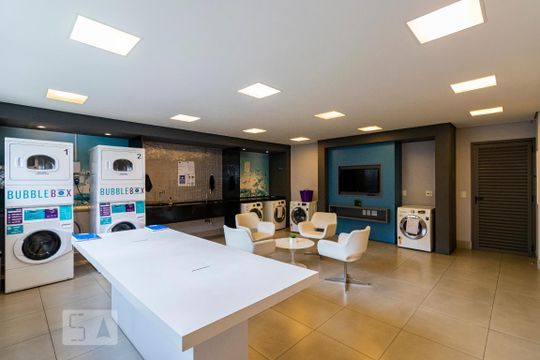 Área comum - Lavanderia de apartamento para alugar com 1 quarto, 38m² em Liberdade, São Paulo