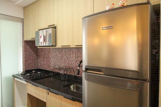 Cozinha de apartamento à venda com 2 quartos, 53m² em Jardim das Laranjeiras, São Paulo