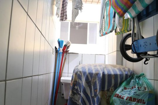 Detalhe da area de serviço de apartamento para alugar com 1 quarto, 50m² em Tupi, Praia Grande