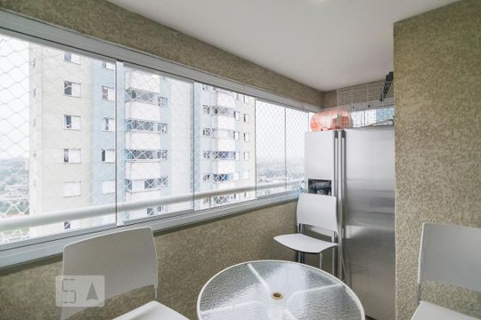 Varanda Gourmet de apartamento para alugar com 2 quartos, 67m² em Vila Valparaíso, Santo André
