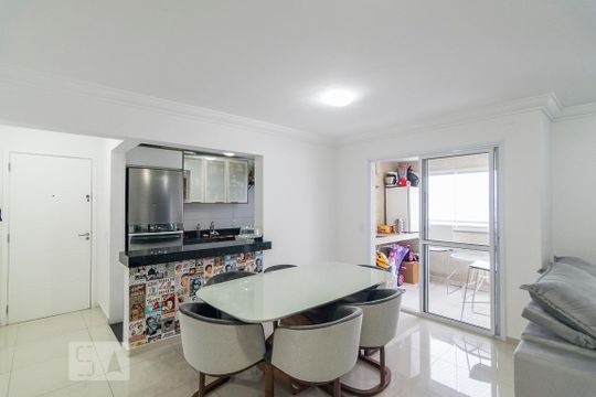 Sala de apartamento para alugar com 2 quartos, 67m² em Vila Valparaíso, Santo André