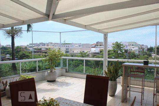 Varanda da Sala de apartamento à venda com 4 quartos, 380m² em Recreio dos Bandeirantes, Rio de Janeiro