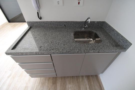 Detalhe da cozinha - Pia  de kitnet/studio à venda com 1 quarto, 20m² em Perdizes, São Paulo