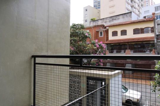 Vista da varanda  de kitnet/studio à venda com 1 quarto, 20m² em Perdizes, São Paulo