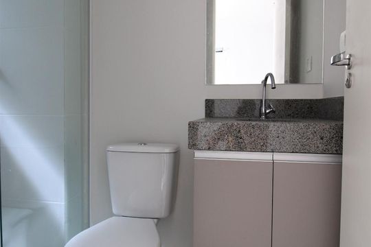 Banheiro  de kitnet/studio à venda com 1 quarto, 20m² em Perdizes, São Paulo