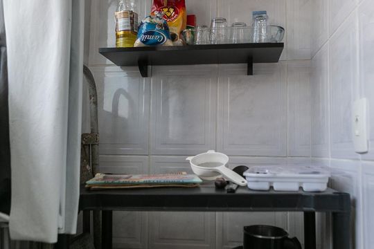 Lavanderia de apartamento para alugar com 1 quarto, 35m² em Ponta da Praia, Santos