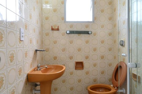 Banheiro Social de apartamento para alugar com 2 quartos, 51m² em Vila Mascote, São Paulo