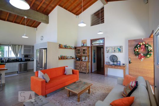 Salas de casa de condomínio à venda com 4 quartos, 400m² em Sítios de Recreio Gramado, Campinas
