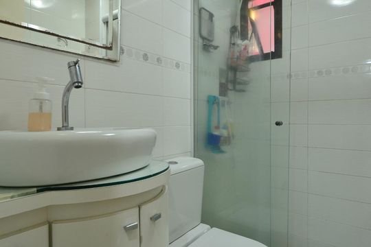 Banheiro Social de apartamento para alugar com 2 quartos, 56m² em Vila Monte Alegre, São Paulo