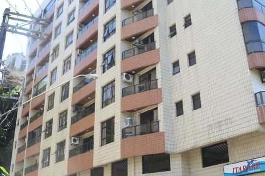 Fachada do Prédio de apartamento para alugar com 1 quarto, 42m² em Itararé, São Vicente