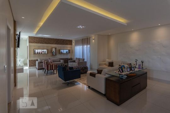 Sala de Estar de casa de condomínio à venda com 5 quartos, 400m² em Swiss Park, Campinas