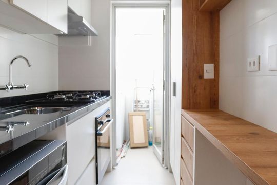 Cozinha de apartamento para alugar com 1 quarto, 42m² em Bela Vista, São Paulo