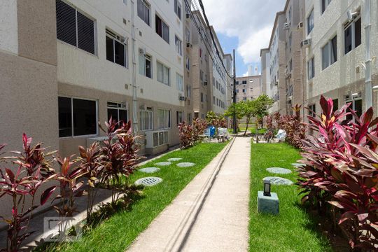 Fachada do bloco de apartamento para alugar com 2 quartos, 45m² em Campo Grande, Rio de Janeiro