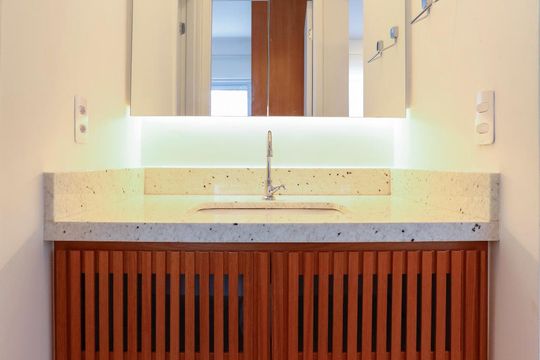 Lavabo de kitnet/studio à venda com 1 quarto, 40m² em Bela Vista, São Paulo