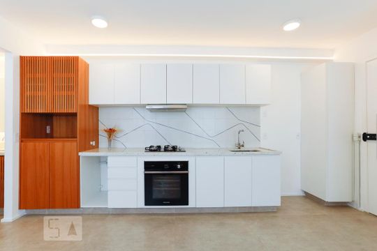 Cozinha de kitnet/studio à venda com 1 quarto, 40m² em Bela Vista, São Paulo