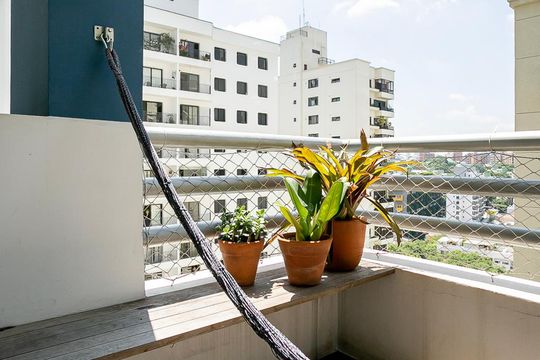 Varanda de apartamento à venda com 1 quarto, 74m² em Vila Madalena, São Paulo