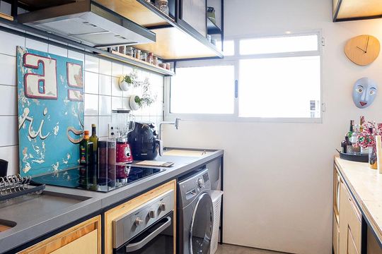Cozinha de apartamento à venda com 1 quarto, 74m² em Vila Madalena, São Paulo