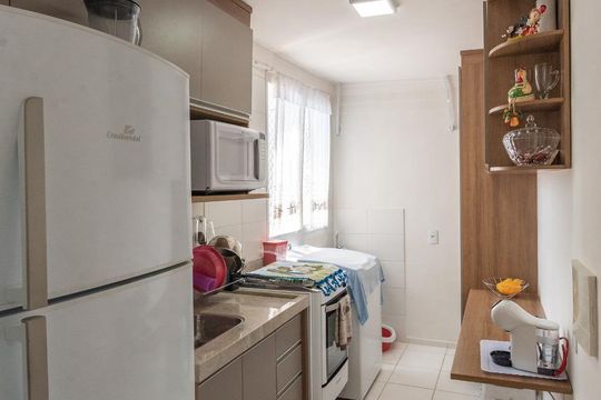 Cozinha de apartamento à venda com 2 quartos, 42m² em Jardim São Gabriel, Campinas