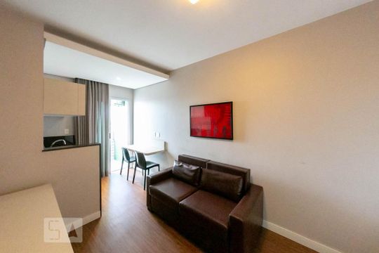 Sala de apartamento para alugar com 1 quarto, 32m² em Eldorado, Contagem