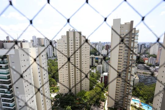 Varanda da Sala vista de apartamento à venda com 3 quartos, 150m² em Vila Andrade, São Paulo