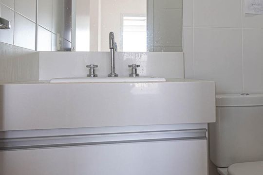 Banheiro de kitnet/studio à venda com 1 quarto, 36m² em Campos Elíseos, São Paulo