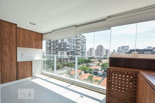 Sala de apartamento para alugar com 1 quarto, 41m² em Cidade Monções, São Paulo