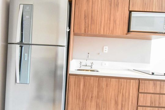 Cozinha de apartamento para alugar com 1 quarto, 41m² em Cidade Monções, São Paulo