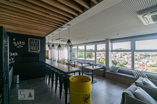 Área comum - Salão de festas de apartamento à venda com 1 quarto, 50m² em Jardim do Salso, Porto Alegre