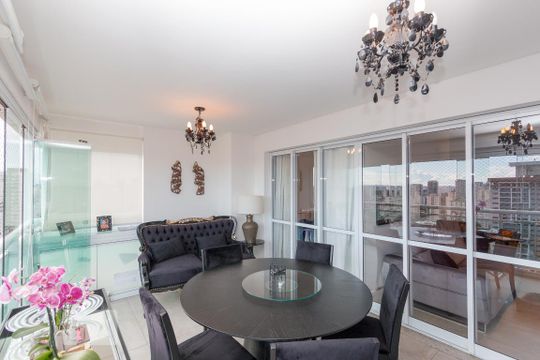 Varanda da Sala de apartamento à venda com 3 quartos, 97m² em Jardim das Acácias, São Paulo