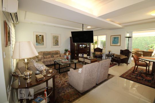 Sala de casa de condomínio à venda com 3 quartos, 400m² em Parque da Hípica, Campinas