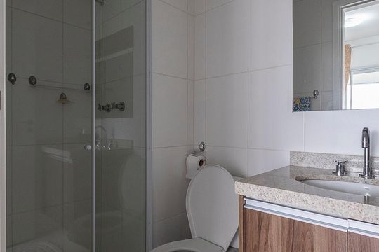 Suíte - Banheiro de apartamento para alugar com 1 quarto, 35m² em Pinheiros, São Paulo