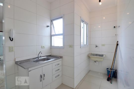 Cozinha e Área de Serviço de apartamento à venda com 2 quartos, 57m² em Vila Principe de Gales, Santo André