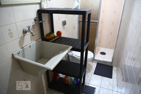 Detalhe da area de serviço de kitnet/studio para alugar com 1 quarto, 39m² em Aviação, Praia Grande