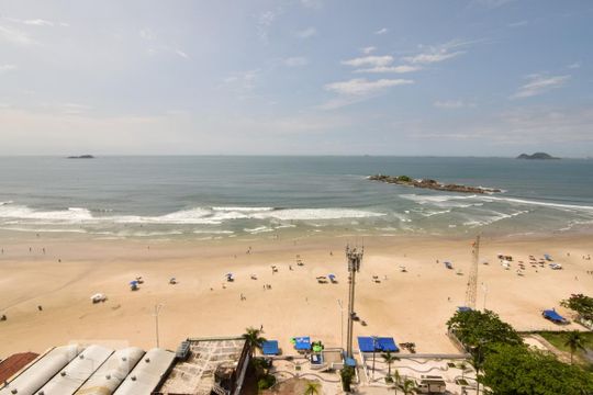 Vista da Varanda de apartamento para alugar com 3 quartos, 153m² em Centro, Guarujá