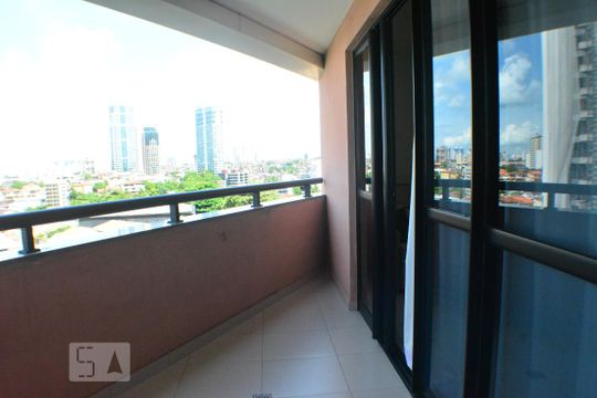 Varanda da Sala de kitnet/studio para alugar com 1 quarto, 50m² em Caminho das Árvores, Salvador