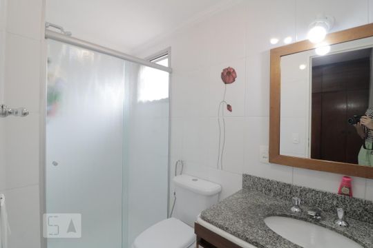 Banheiro da Suite  de apartamento à venda com 3 quartos, 71m² em Chácara Seis de Outubro, São Paulo