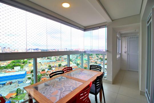 Varanda Gourmet de apartamento à venda com 2 quartos, 83m² em Parque Bandeirante, Santo André