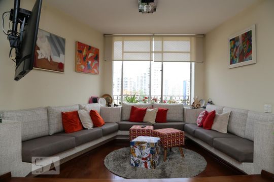 Sala  de apartamento à venda com 3 quartos, 130m² em Vila Andrade, São Paulo