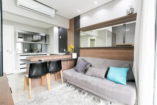 Sala de apartamento para alugar com 1 quarto, 36m² em Pinheiros, São Paulo