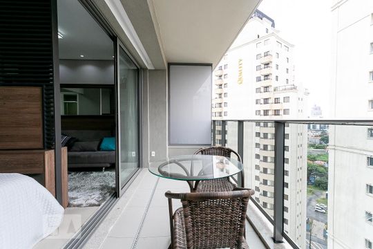 Varanda de apartamento para alugar com 1 quarto, 36m² em Pinheiros, São Paulo