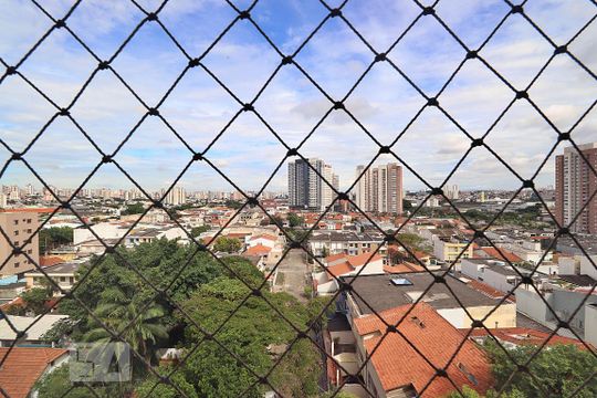 Vista da Suíte de apartamento à venda com 2 quartos, 68m² em Vila Homero Thon, Santo André