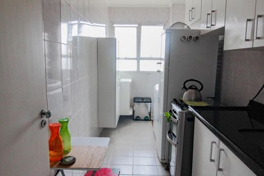 cozinha de apartamento para alugar com 2 quartos, 48m² em Vila Pereira Cerca, São Paulo