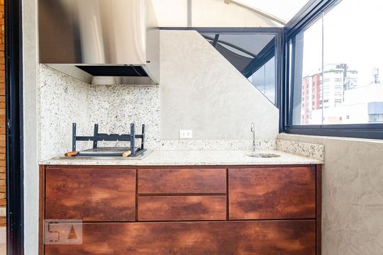 Varanda Gourmet de apartamento para alugar com 1 quarto, 56m² em Vila Mascote, São Paulo