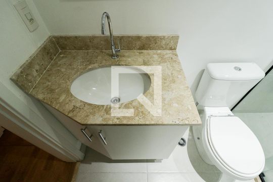 Banheiro da Suíte de apartamento à venda com 2 quartos, 64m² em Jardim Paraíso, São Paulo