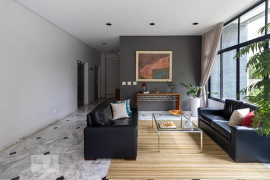 área comum do prédio de apartamento para alugar com 1 quarto, 48m² em Indianópolis, São Paulo