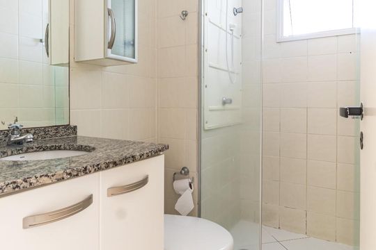 Banheiro de apartamento para alugar com 2 quartos, 49m² em Jardim Sabará, São Paulo